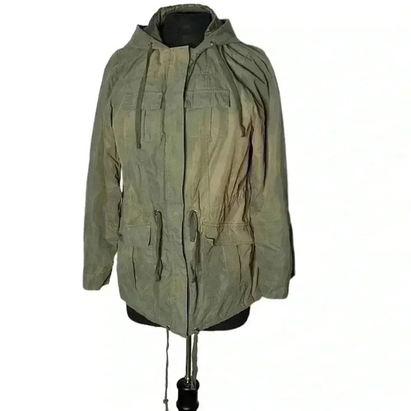 Torrid Utility Green Hooded Jacket Size 00 - Picture 1 of 9